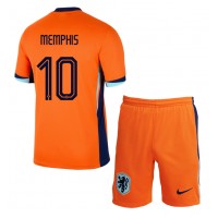 Netherlands Memphis Depay #10 Replica Home Minikit Euro 2024 Short Sleeve (+ pants)